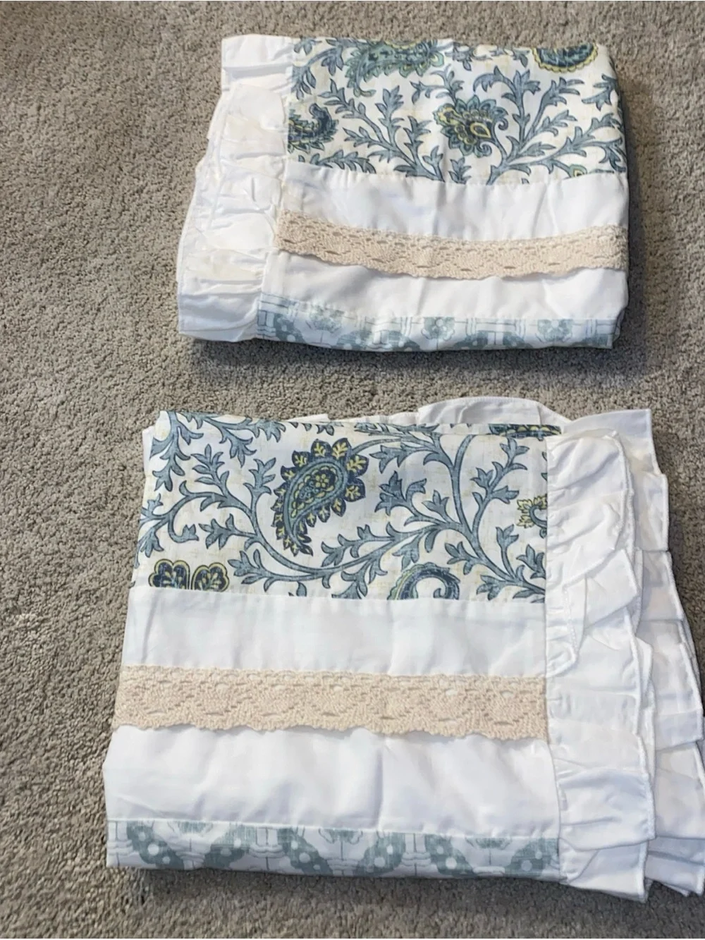Madison Park Paisley Cottage Chic King Size Pillow Sham Set Of 2 NWOT